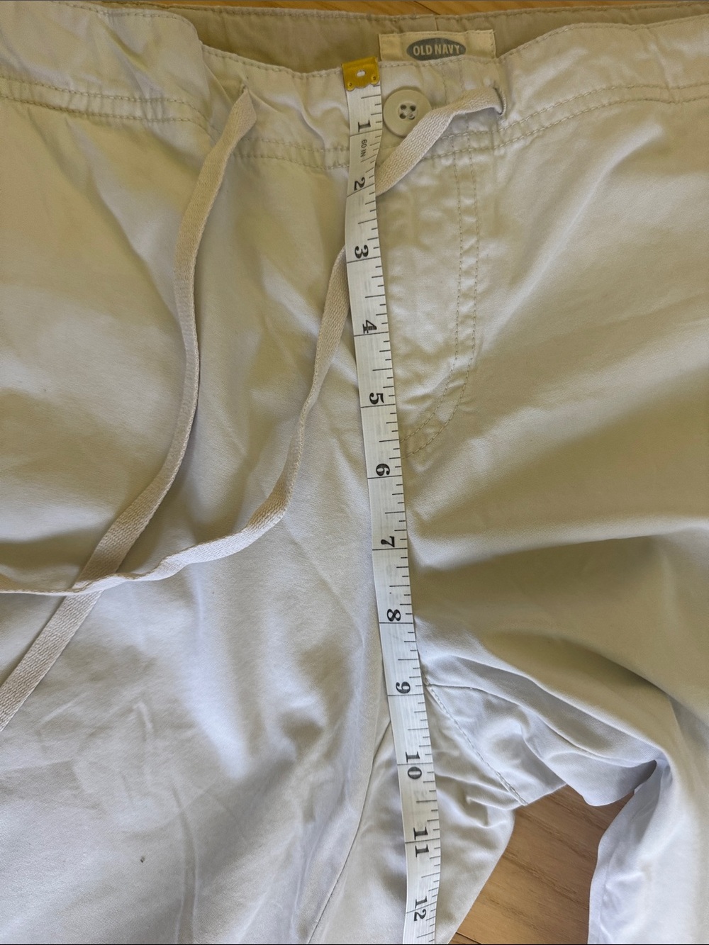 Old Navy Size 4 Khaki Cargo Flare Pants 100% Cotton Wide Leg Y2K Utility - Picture 14 of 14